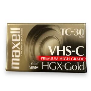 Maxwell High Grade Video Tape VHS-C TC-30 HGX Gold Premium Brand New Sealed